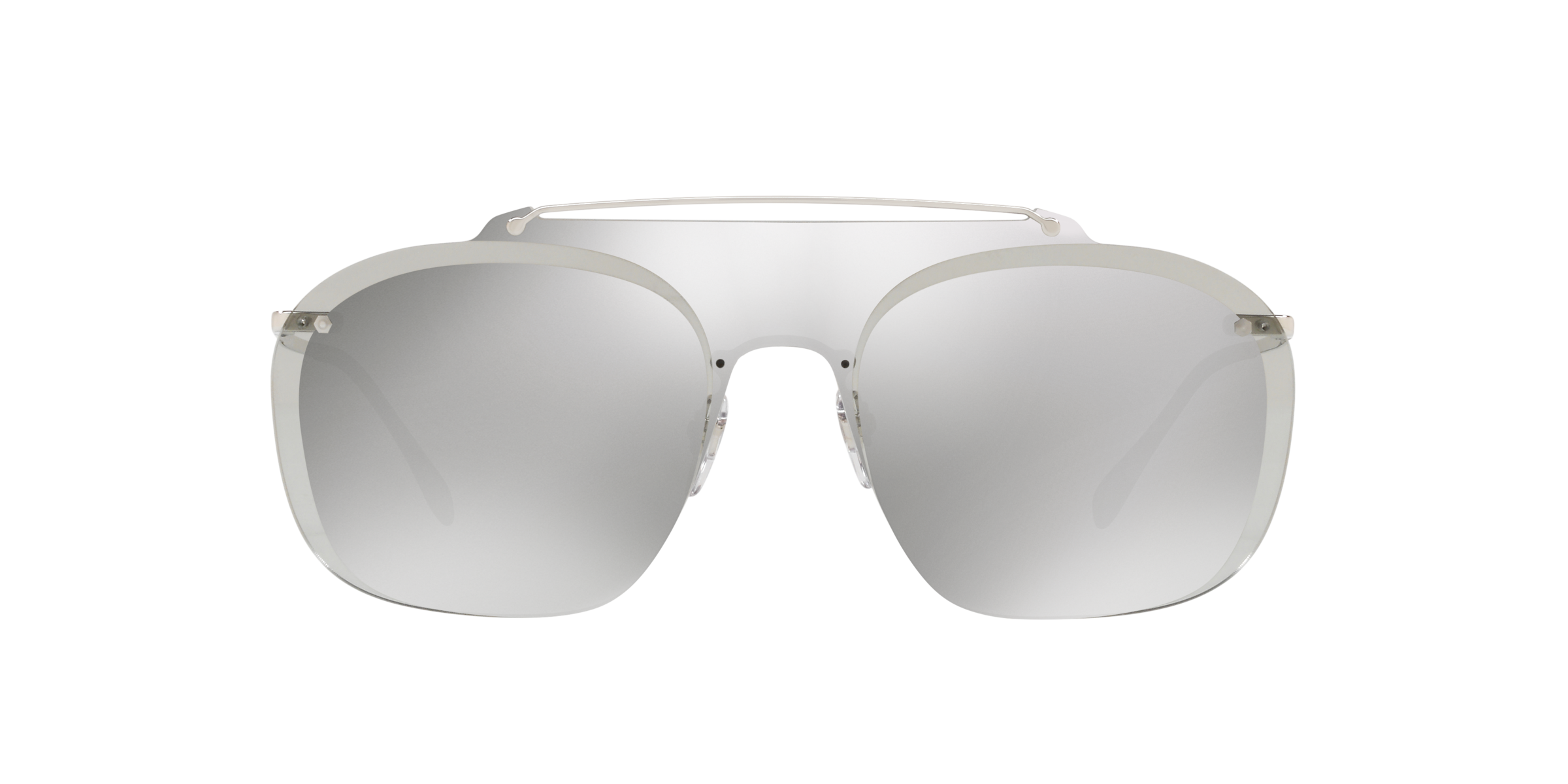 Prada Linea Rossa PS 51TS Silver 1BC125 three-quarter view