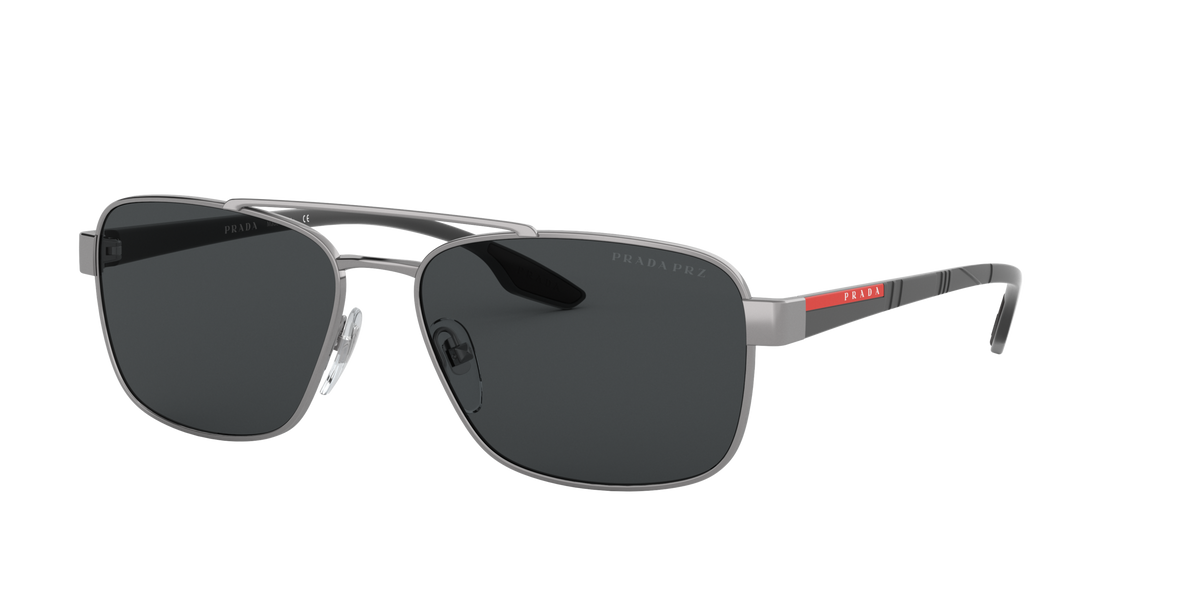Prada Linea Rossa PS 51US Gunmetal 5AV5Z1 three-quarter view