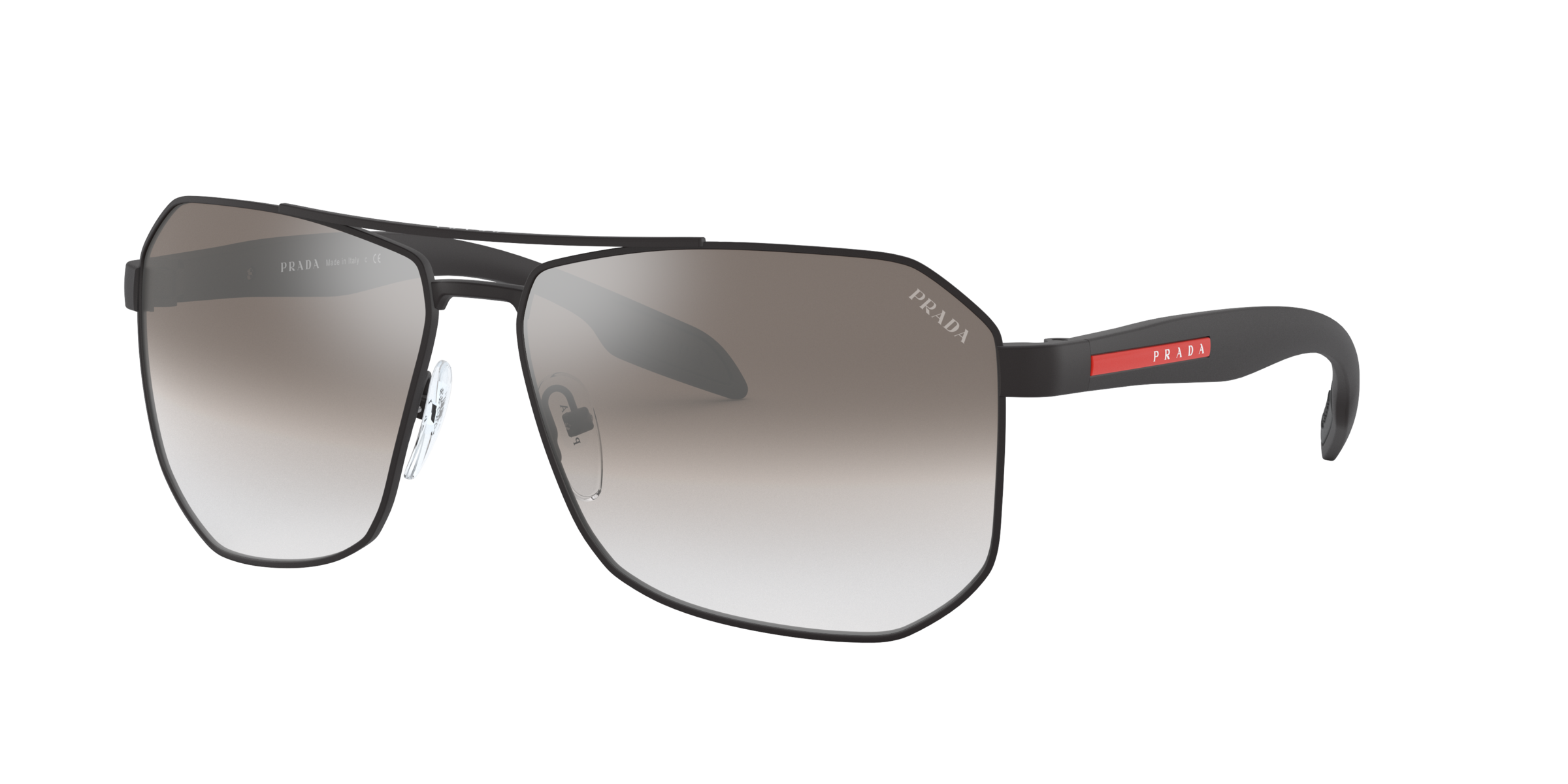 Prada Linea Rossa PS 51VS Matte Black 1BO5O0 three-quarter view