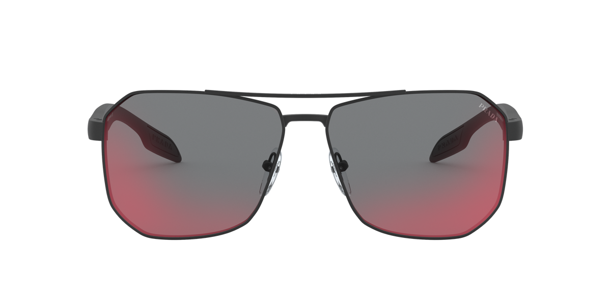 Prada Linea Rossa PS 51VS Black Rubber DG09Q1 front view