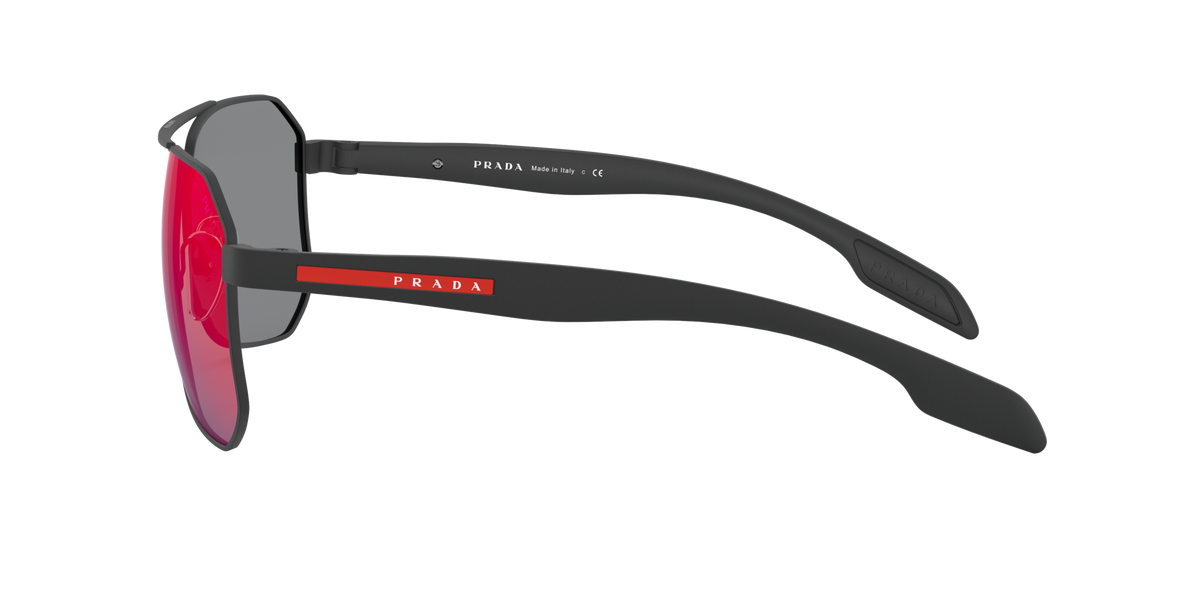 Prada Linea Rossa PS 51VS Black Rubber DG09Q1 side view