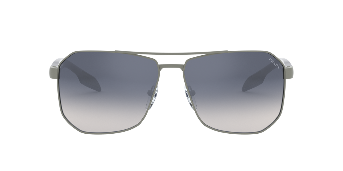 Prada Linea Rossa PS 51VS Gunmetal Rubber DG11J0 front view