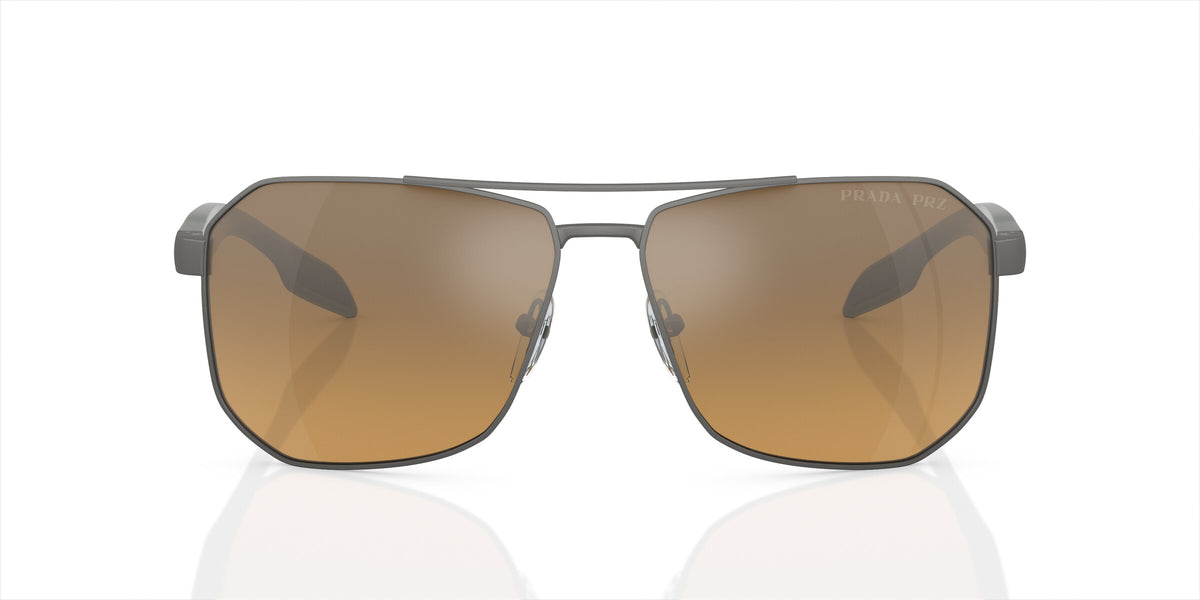 Prada Linea Rossa PS 51VS Gunmetal Rubber DG1741 front view