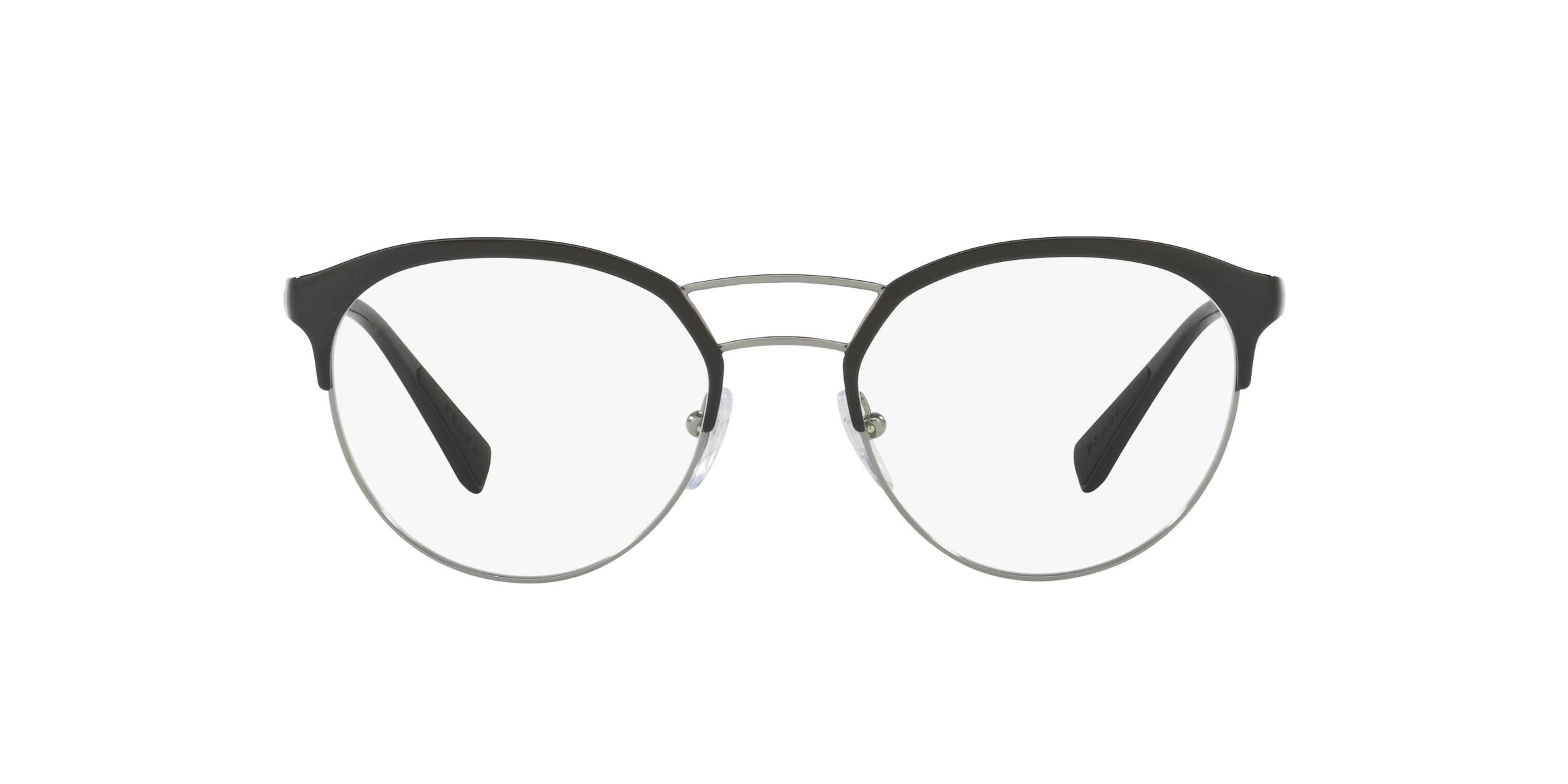 Prada Linea Rossa PS 52HV Black/Gunmetal 7AX1O1 three-quarter view