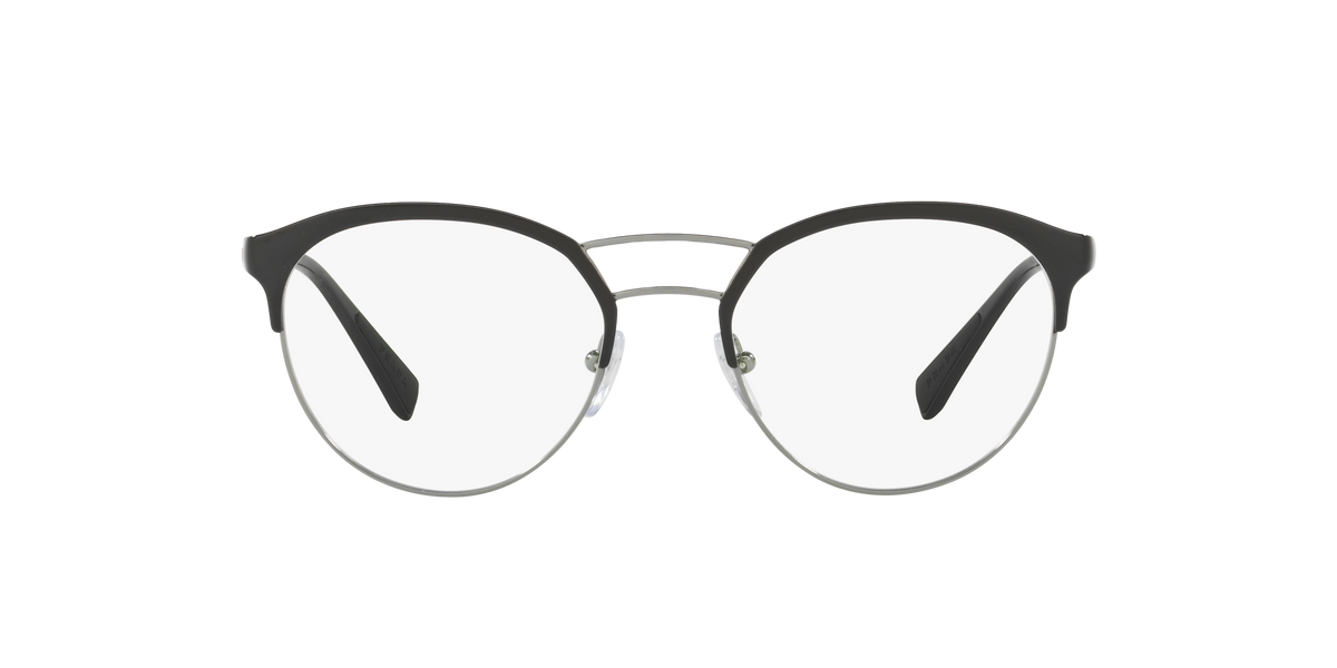 Prada Linea Rossa PS 52HV Black/Gunmetal 7AX1O1 three-quarter view