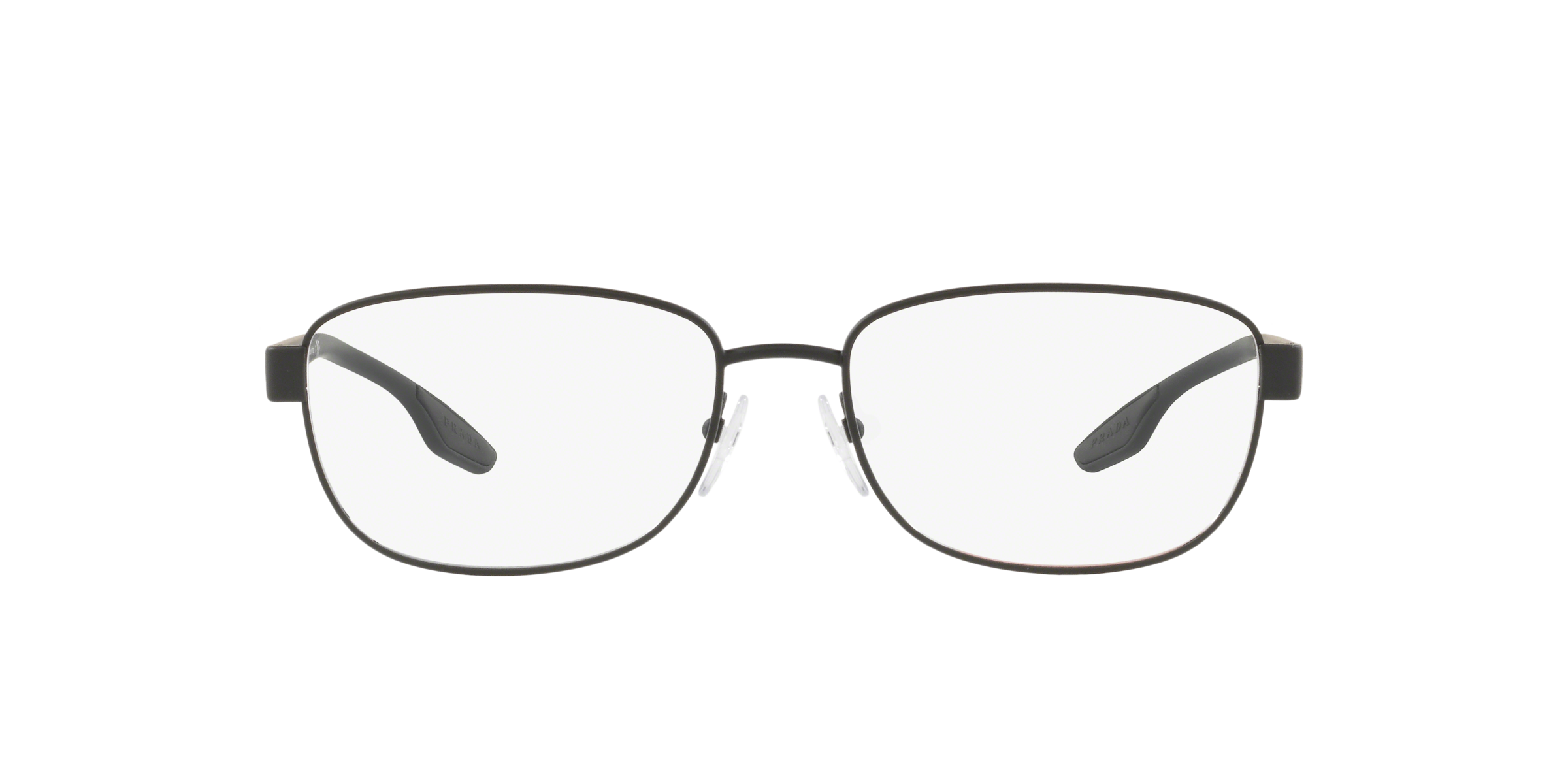 Prada Linea Rossa PS 52LV Black Rubber DG01O1 three-quarter view