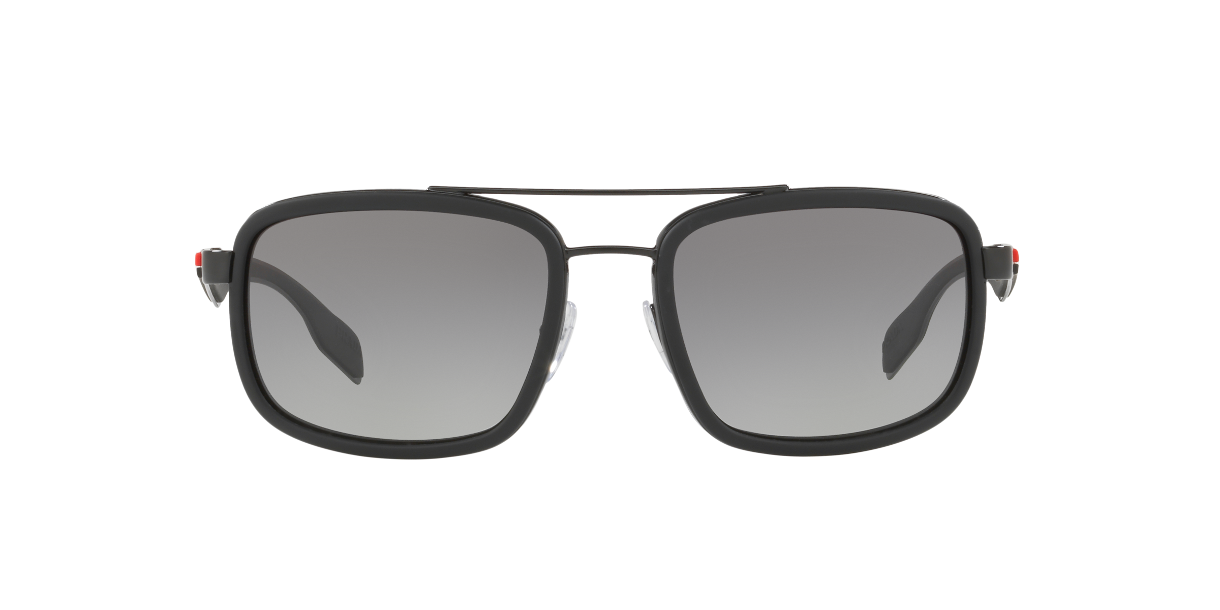 Prada Linea Rossa PS 52PS Black Rubber 1BO3M1 three-quarter view