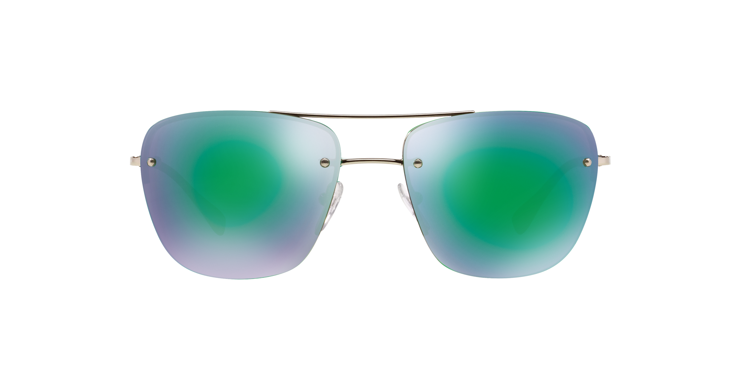 Prada Linea Rossa PS 52RS Silver 1BC1M0 three-quarter view