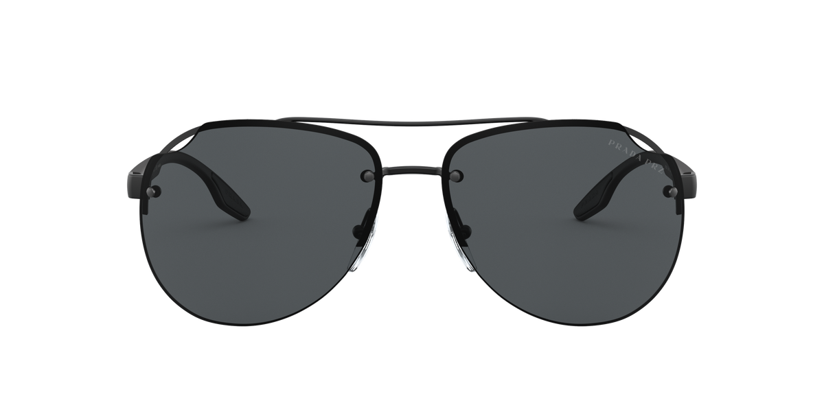 Prada Linea Rossa PS 52VS Matte Black 1BO5Z1 three-quarter view