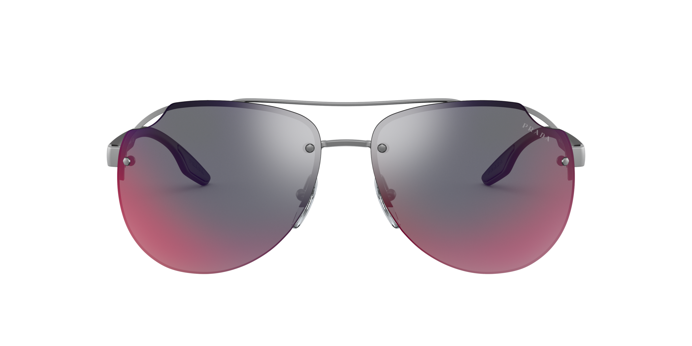 Prada Linea Rossa PS 52VS Matte Gunmetal 7CQ9Q1 three-quarter view