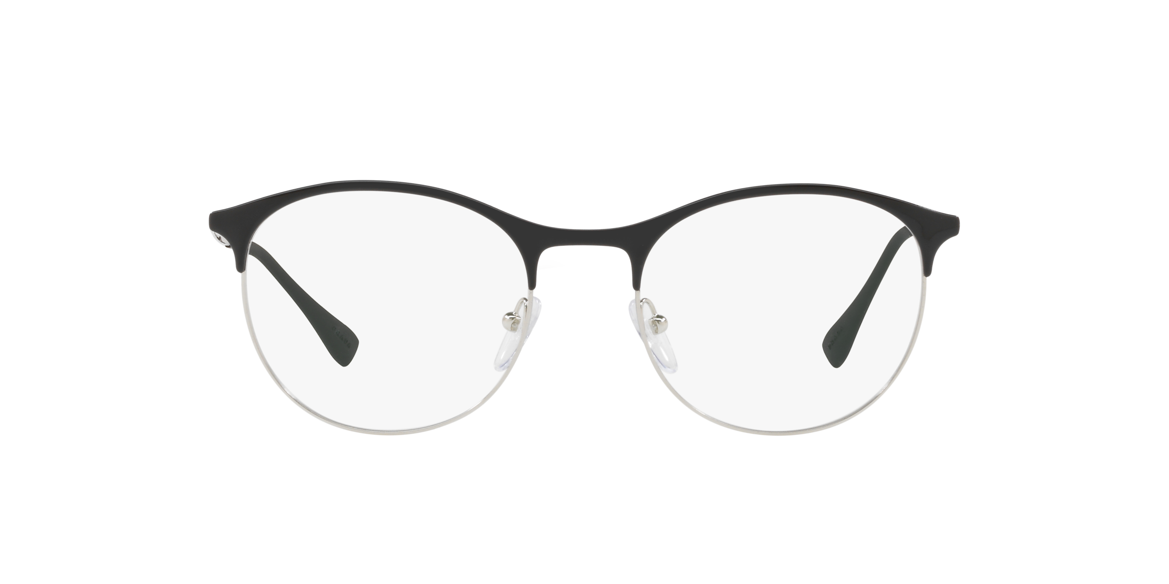 Prada Linea Rossa PS 53IV Top Black/Silver GAQ1O1 three-quarter view