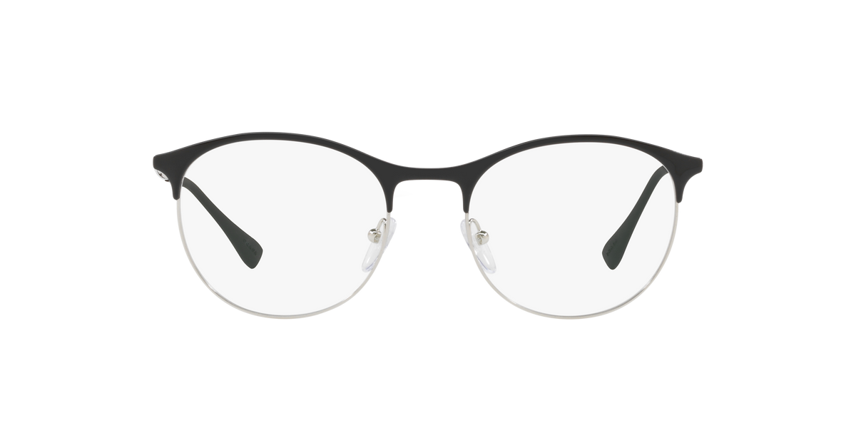 Prada Linea Rossa PS 53IV Top Black/Silver GAQ1O1 three-quarter view