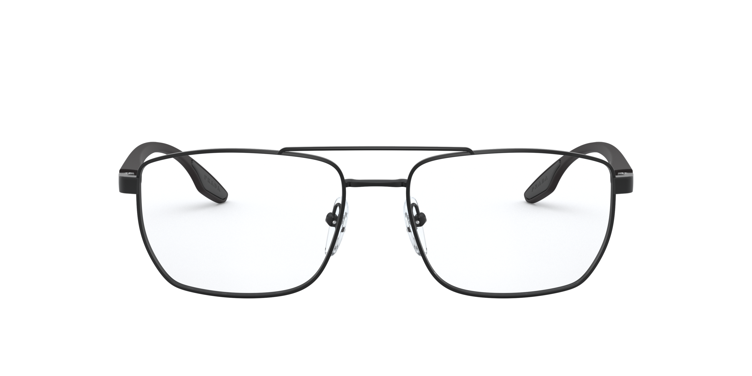 Prada Linea Rossa PS 53MV Matte Black 1BO1O1 three-quarter view