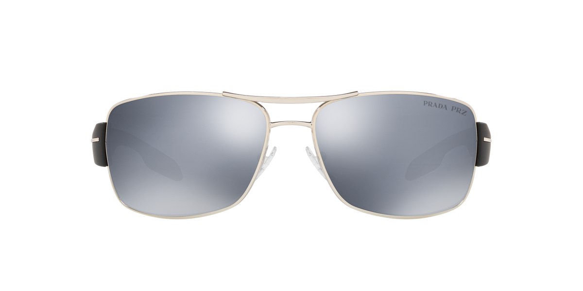 Prada Linea Rossa PS 53NS Silver 1BC07H front view