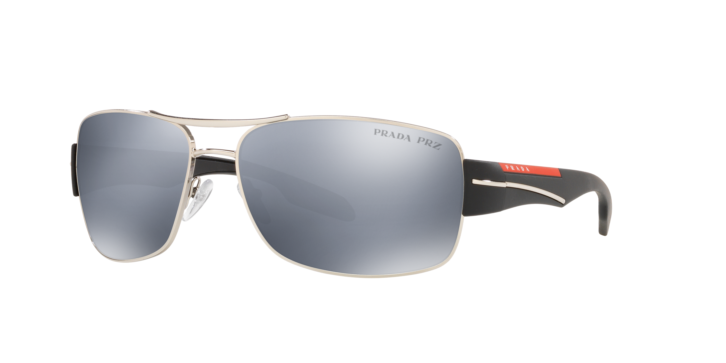 Prada Linea Rossa PS 53NS Silver 1BC07H three-quarter view