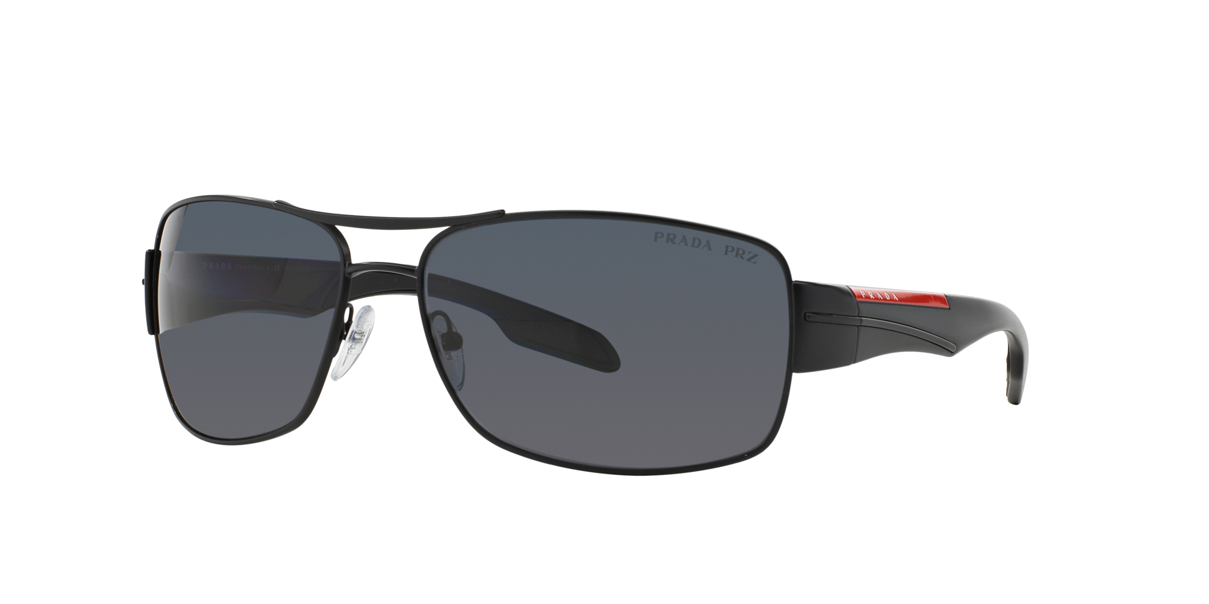 Prada Linea Rossa PS 53NS Demi-Shiny Black 1BO5Z1 three-quarter view