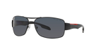 Prada Linea Rossa PS 53NS Demi-Shiny Black 1BO5Z1 three-quarter view
