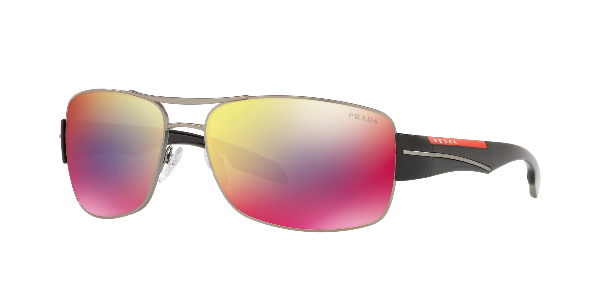 Prada Linea Rossa PS 53NS Matte Gunmetal 5AV08F three-quarter view