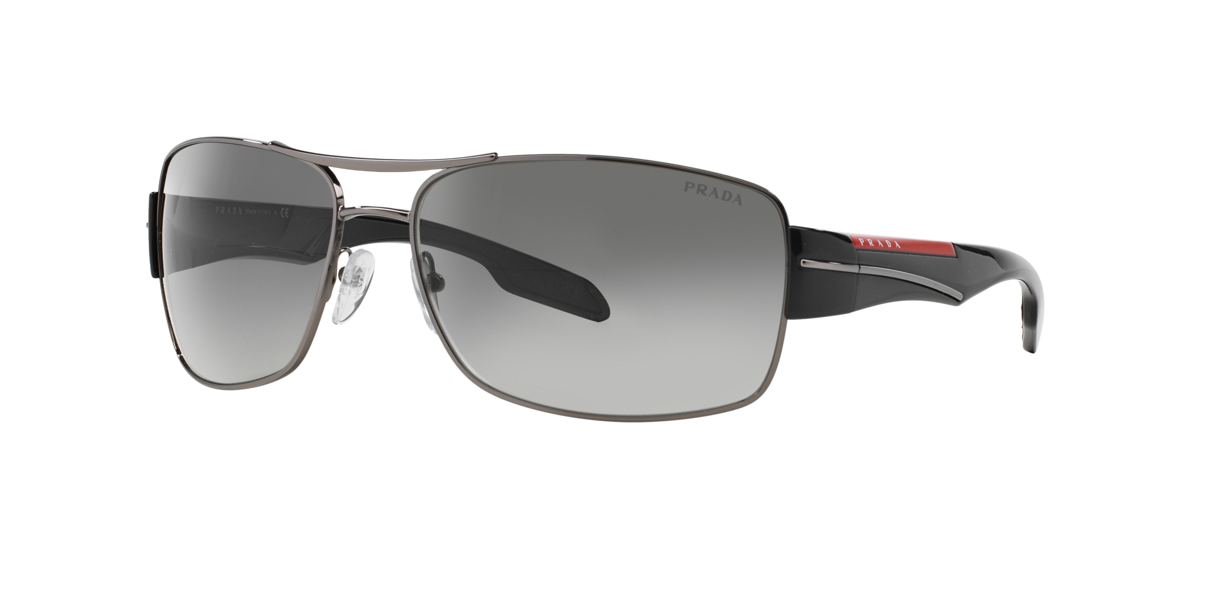 Prada Linea Rossa PS 53NS Gunmetal 5AV3M1 three-quarter view