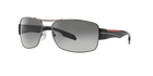 Prada Linea Rossa PS 53NS Gunmetal 5AV3M1 three-quarter view