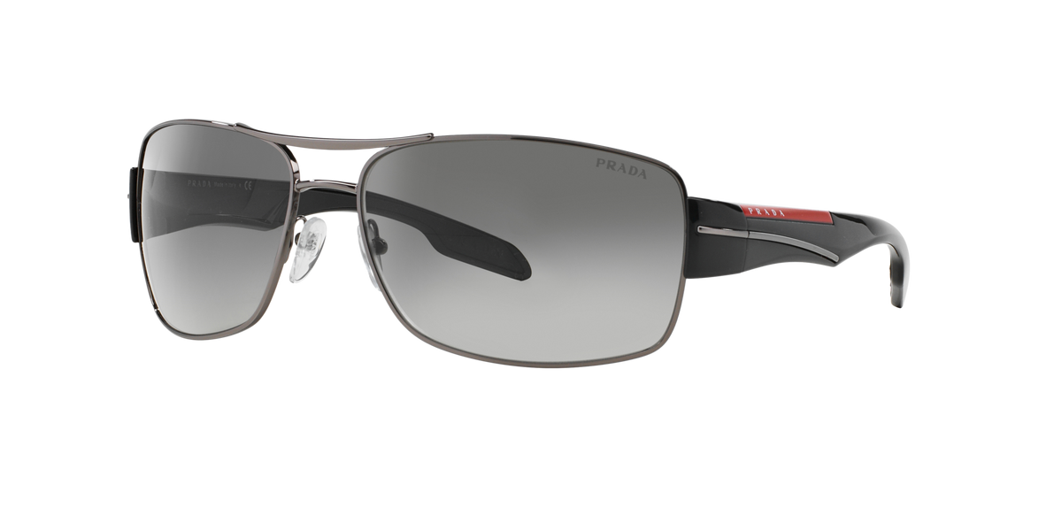 Prada Linea Rossa PS 53NS Gunmetal 5AV3M1 three-quarter view