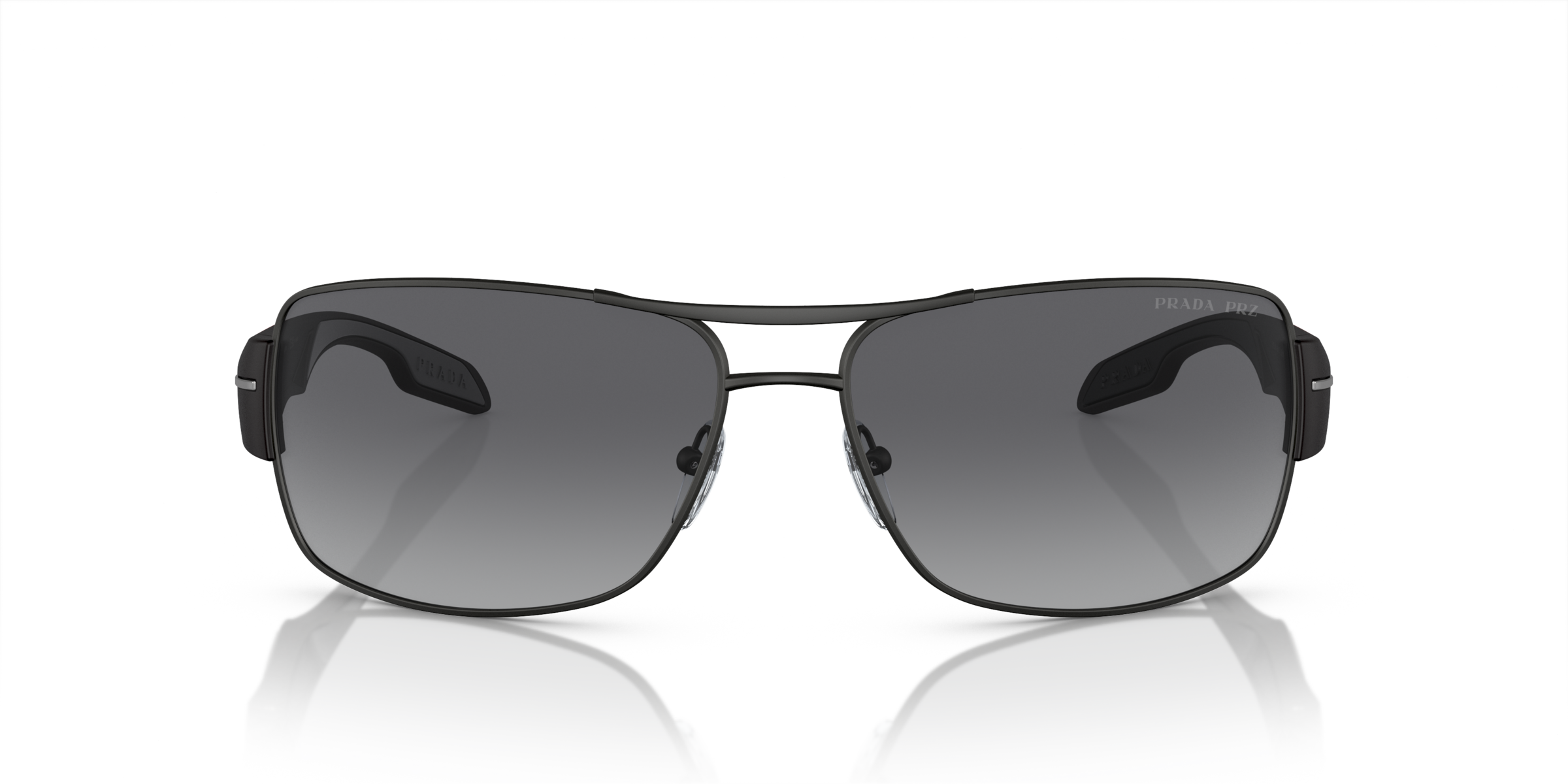 Prada Linea Rossa PS 53NS Black Rubber DG05W1 front view