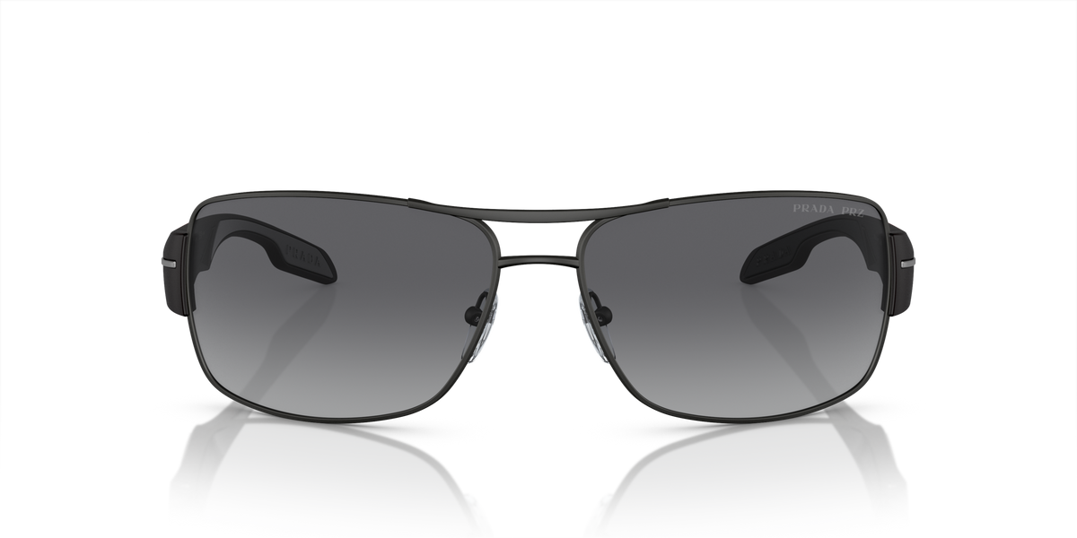 Prada Linea Rossa PS 53NS Black Rubber DG05W1 front view