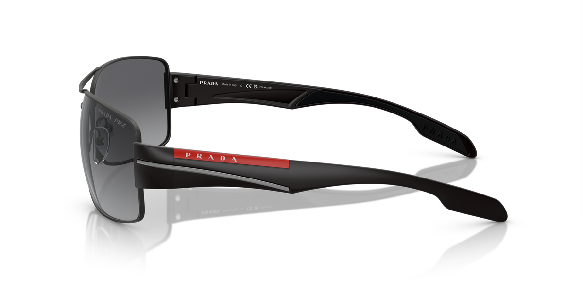 Prada Linea Rossa PS 53NS Black Rubber DG05W1 side view