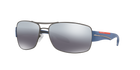 Prada Linea Rossa PS 53NS Gunmetal Rubber DG12F2 three-quarter view