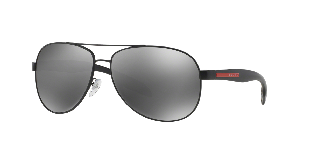 Prada Linea Rossa PS 53PS Black 1BO7W1 three-quarter view