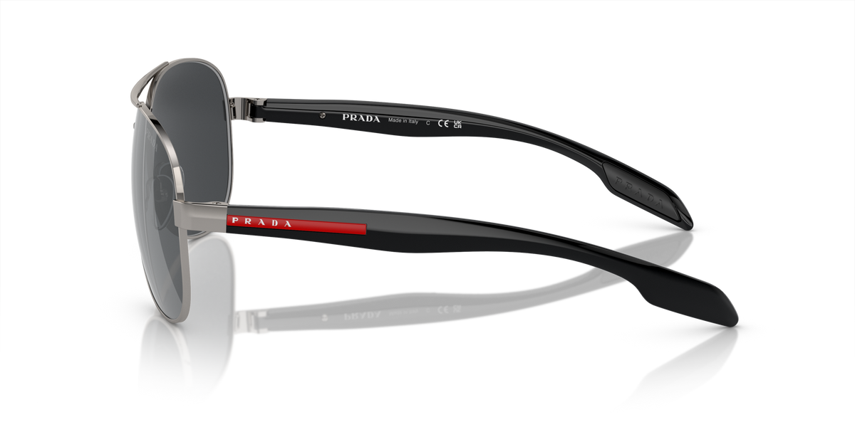Prada Linea Rossa PS 53PS Gunmetal 5AV5L0 side view