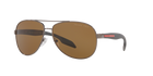 Prada Linea Rossa PS 53PS Gunmetal 5AV5Y1 three-quarter view