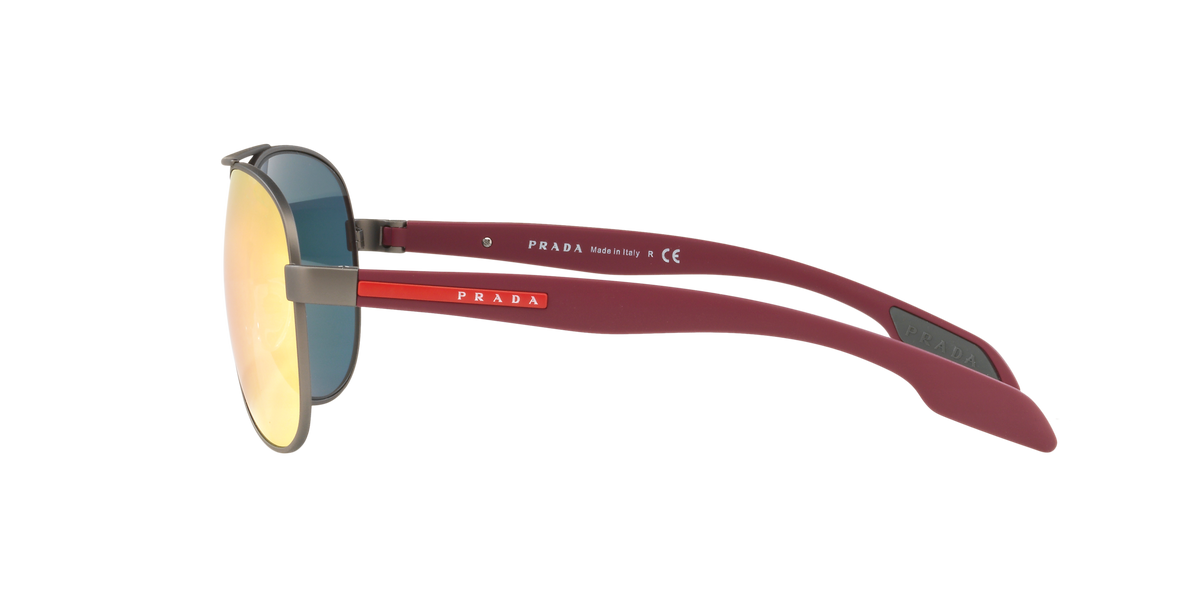 Prada Linea Rossa PS 53PS Gunmetal Rubber DG15L2 side view