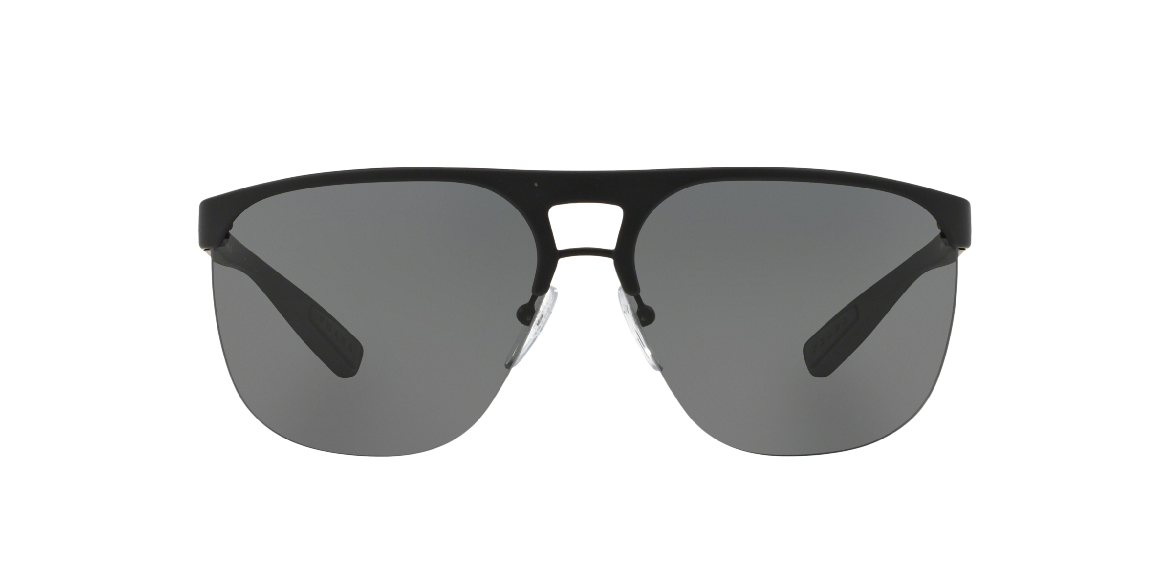 Prada Linea Rossa PS 53QS Black Rubber DG01A1 three-quarter view