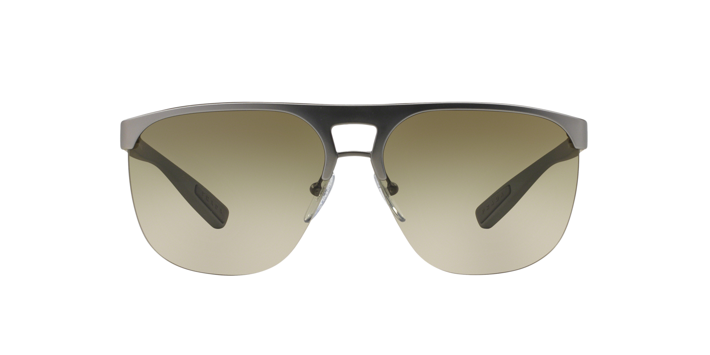 Prada Linea Rossa PS 53QS Gunmetal Rubber DG11X1 three-quarter view