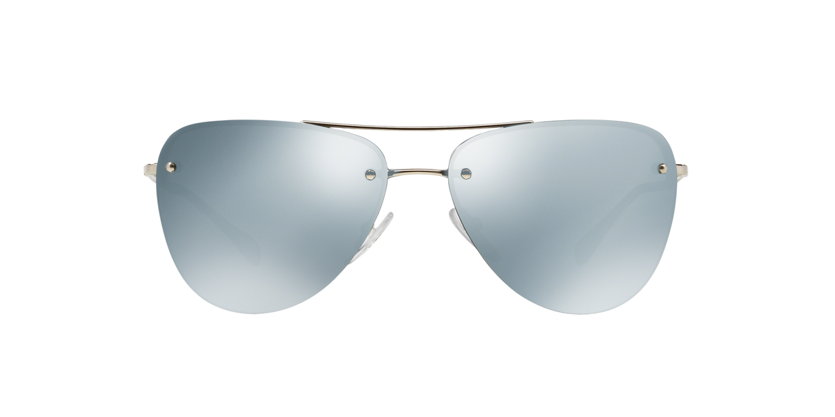 Prada Linea Rossa PS 53RS Silver 1BC5K2 three-quarter view