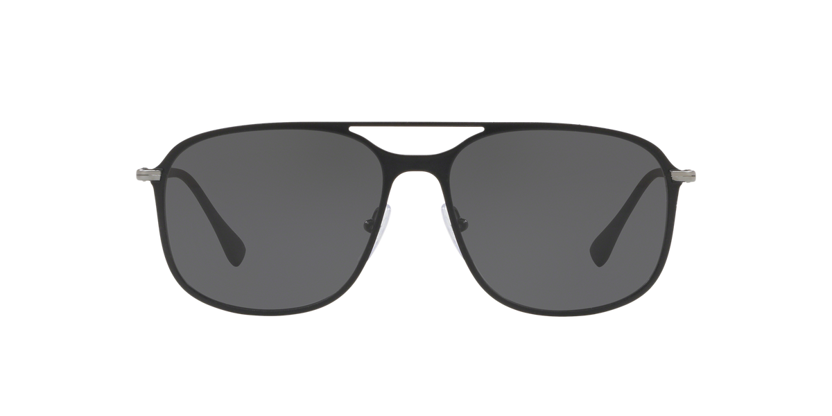 Prada Linea Rossa PS 53TS Black Rubber/Gunmetal Rubber DG05S0 front view