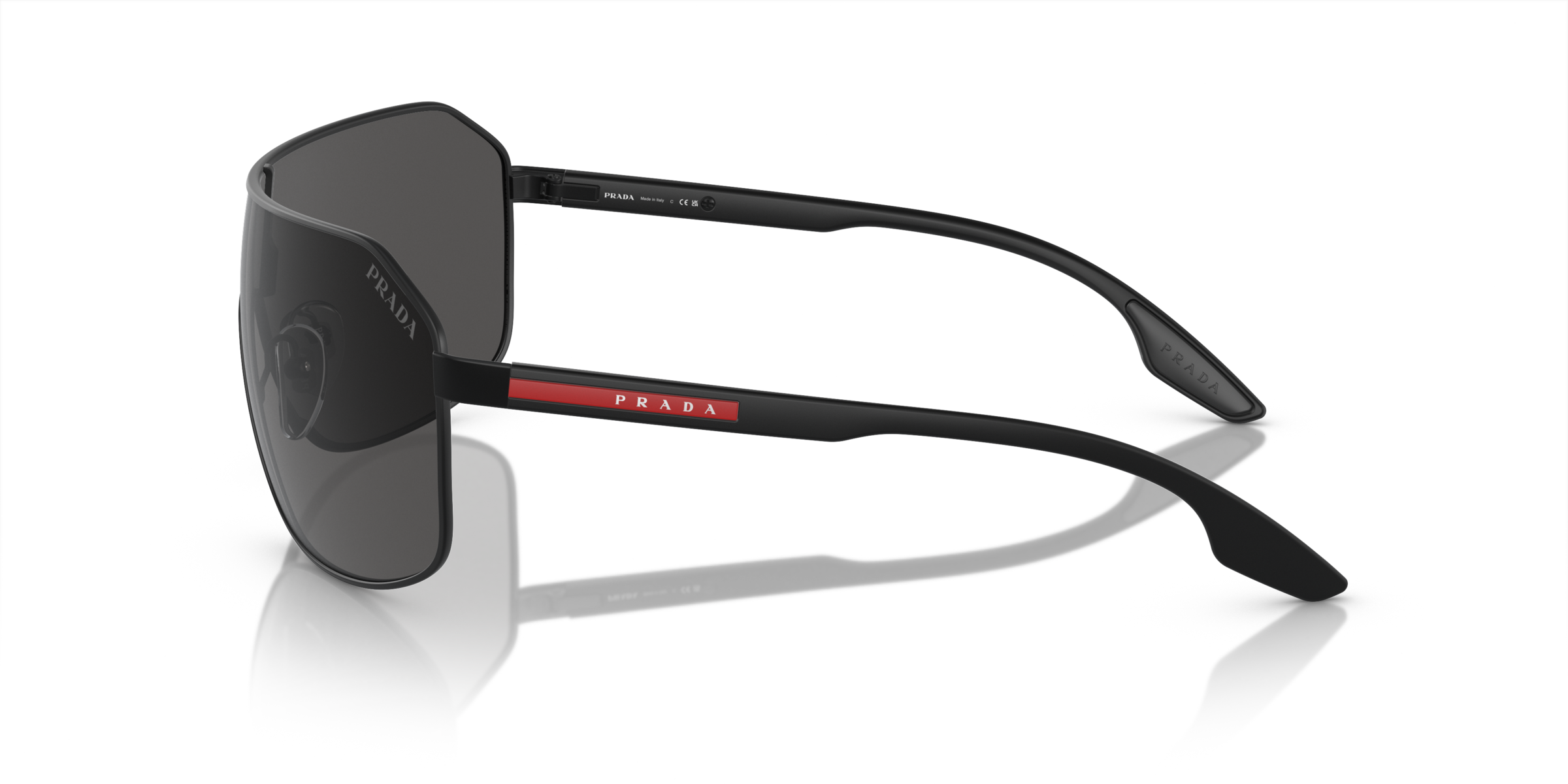 Prada Linea Rossa PS 53VS Matte Black 1BO5S0 side view