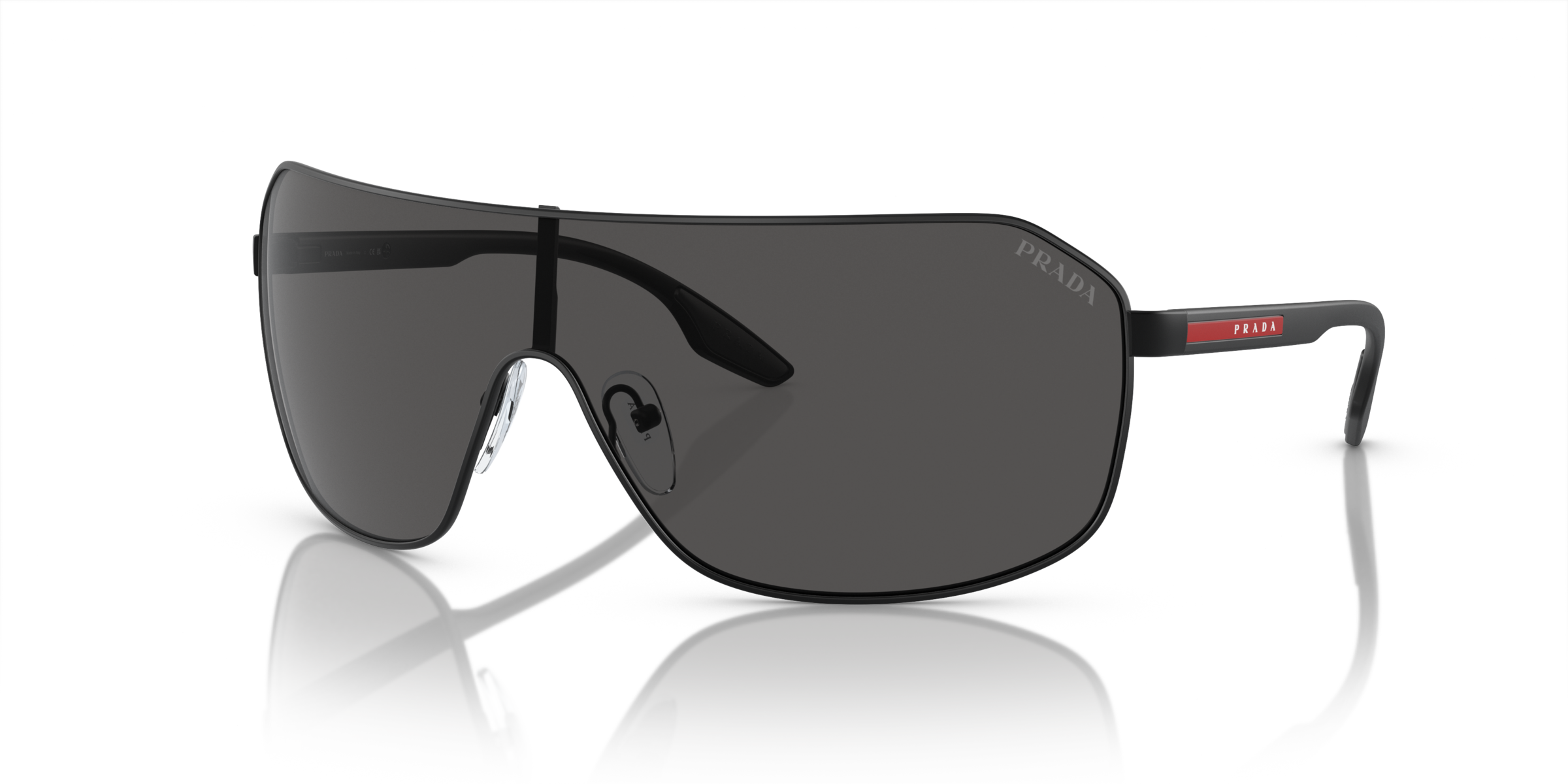 Prada Linea Rossa PS 53VS Matte Black 1BO5S0 three-quarter view