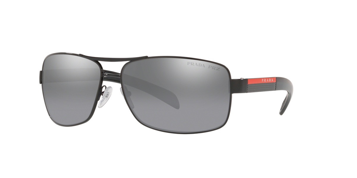 Prada Linea Rossa PS 54IS Black 1AB2F2 three-quarter view