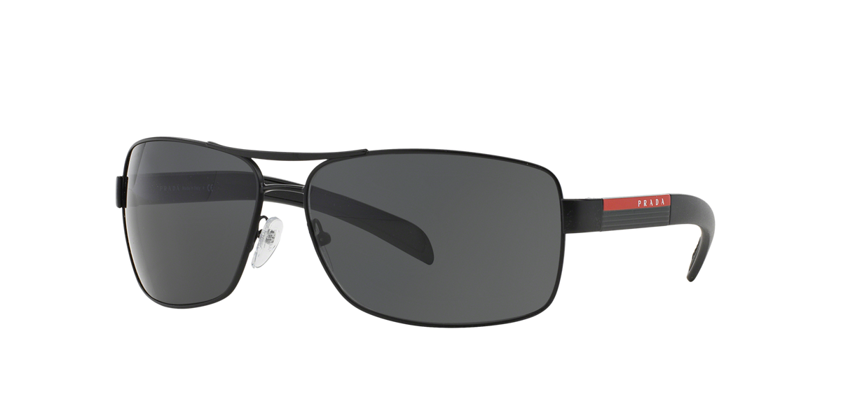 Prada Linea Rossa PS 54IS Black 1BO1A1 three-quarter view