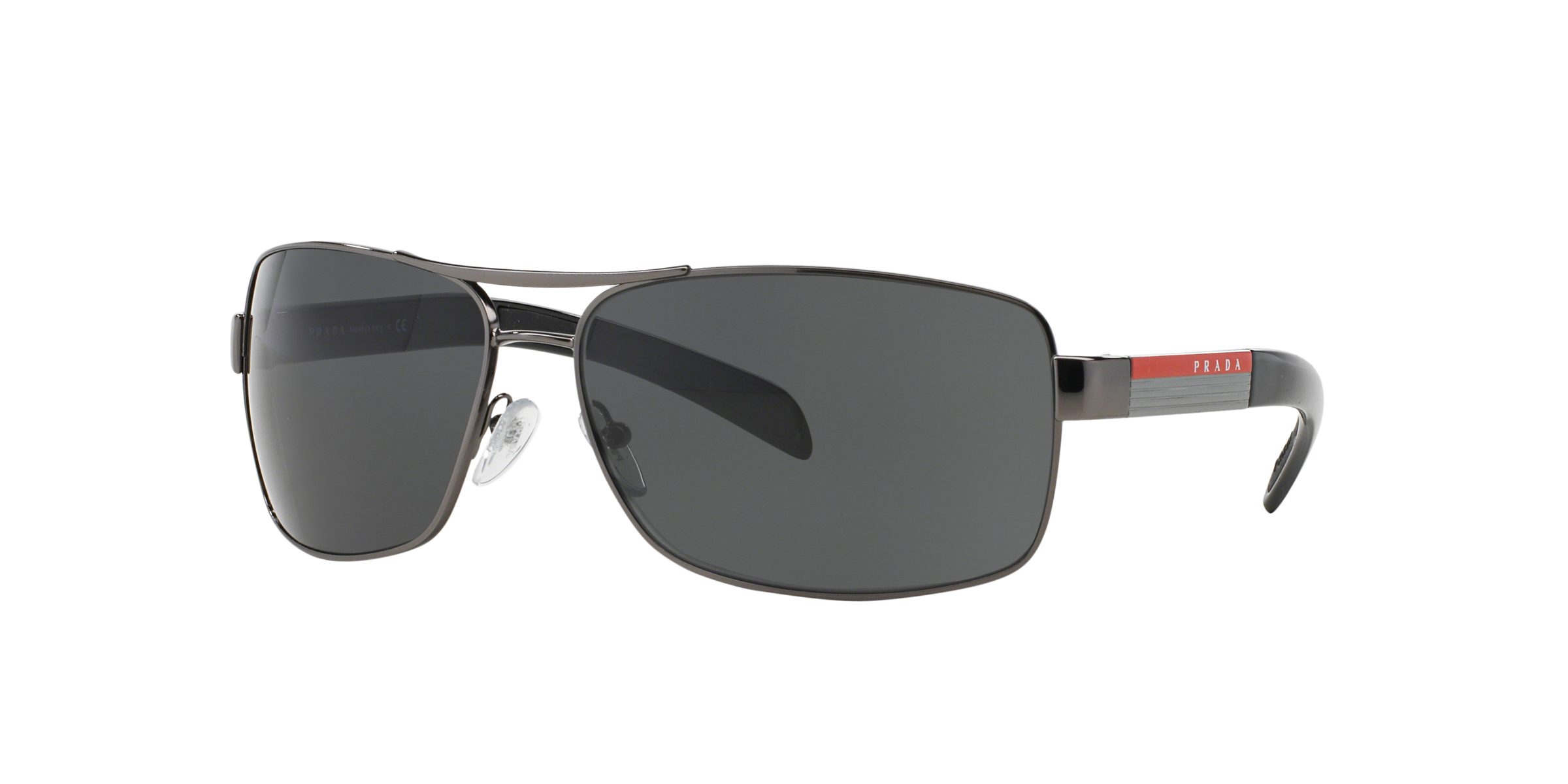 Prada Linea Rossa PS 54IS Gunmetal 5AV1A1 three-quarter view