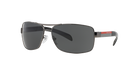 Prada Linea Rossa PS 54IS Gunmetal 5AV1A1 three-quarter view