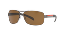 Prada Linea Rossa PS 54IS Gunmetal 5AV5Y1 three-quarter view
