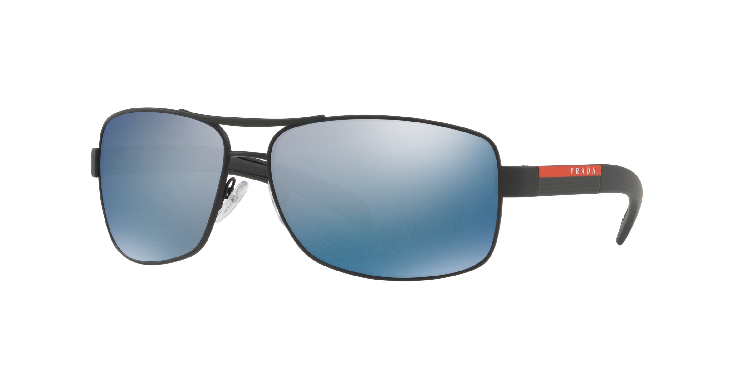 Prada Linea Rossa PS 54IS Black Rubber DG02E0 three-quarter view
