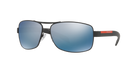 Prada Linea Rossa PS 54IS Black Rubber DG02E0 three-quarter view
