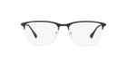 Prada Linea Rossa PS 54IV Top Black/Silver 1AB1O1 three-quarter view