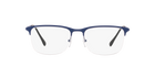 Prada Linea Rossa PS 54IV Blue Rubber 5651O1 three-quarter view