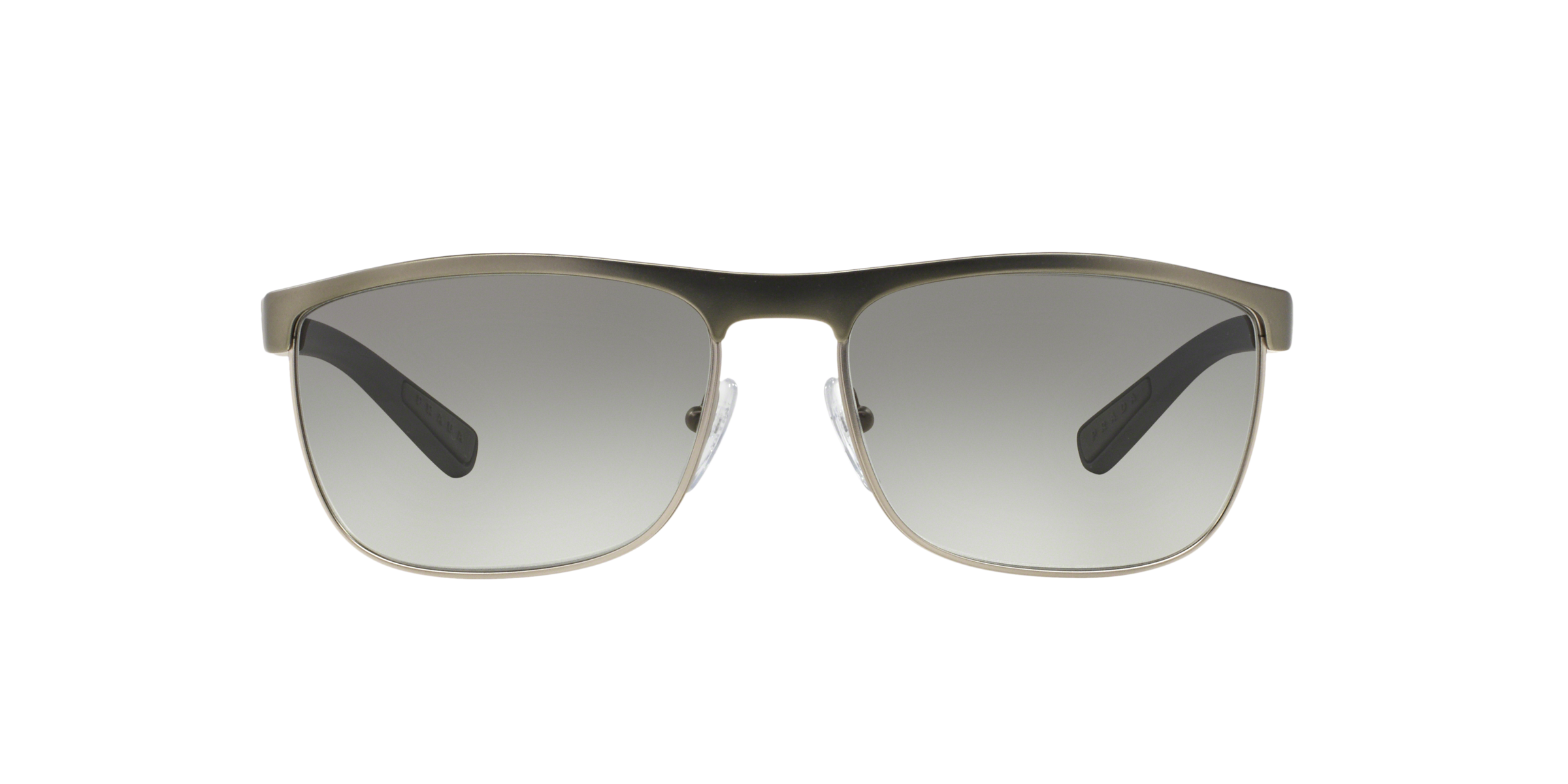 Prada Linea Rossa PS 54QS Gunmetal Rubber/Steel Rubber DG10A7 three-quarter view