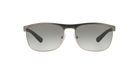 Prada Linea Rossa PS 54QS Gunmetal Rubber/Steel Rubber DG10A7 three-quarter view